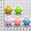 10Pcs Solid-Colored Small Turtle Cartoon Glossy Handmade Diy Resin Accessory Small Ornament
