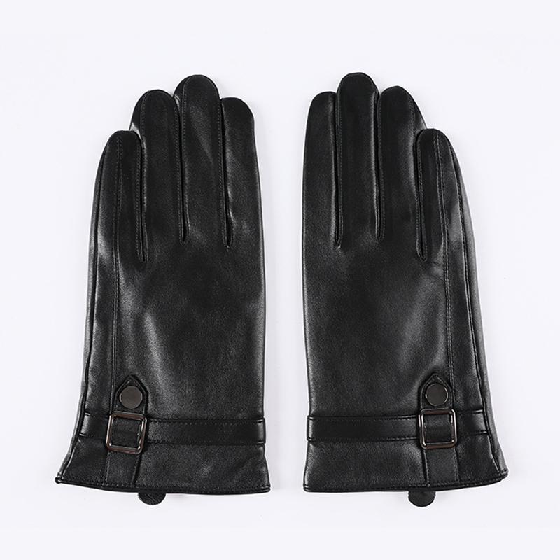 Кожаные перчатки мужские зимние термо кожаные перчатки для езды на мотоцикле удобные замшевые толстые перчатки