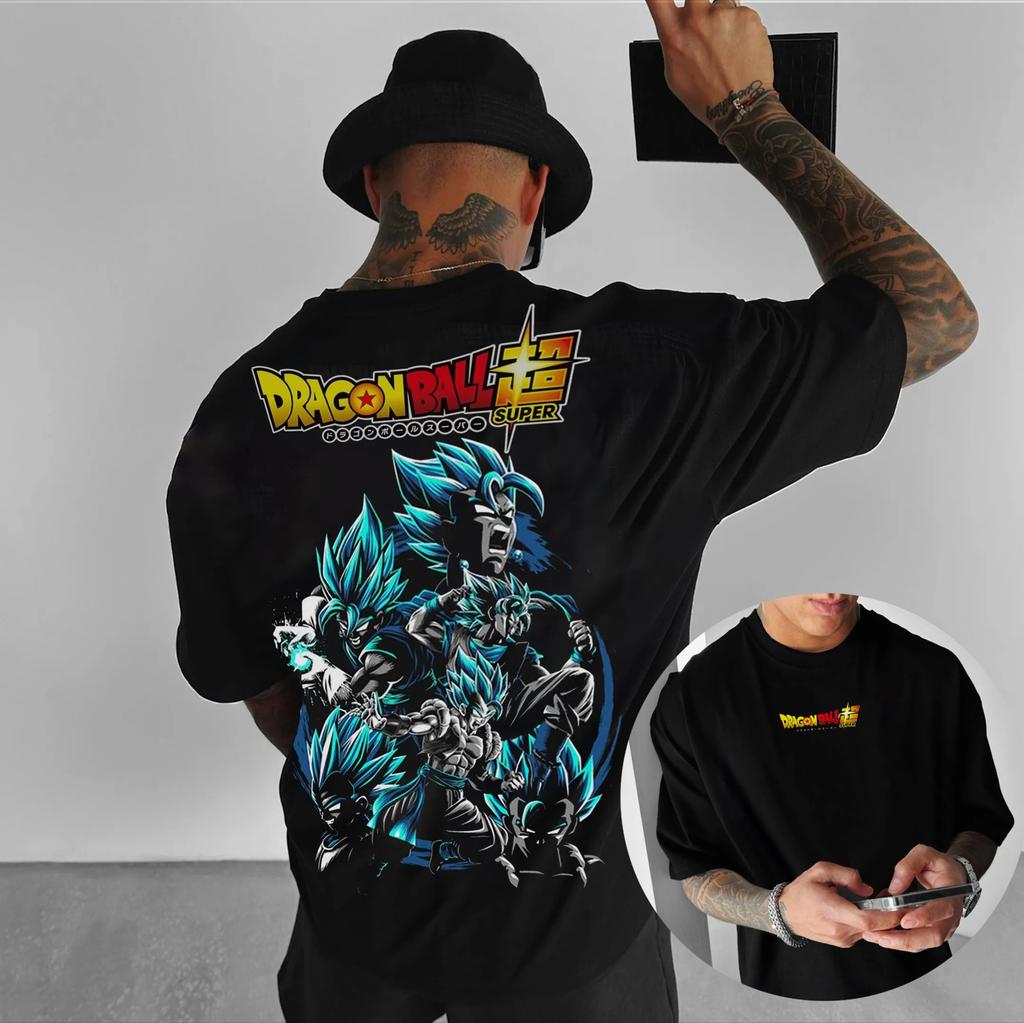 Новые футболки с принтом Goku из Dragon Ball, с коротким рукавом, Bandai, свободные, для мужчин и женщин, летние 2026, дышащие, спортивные, модные