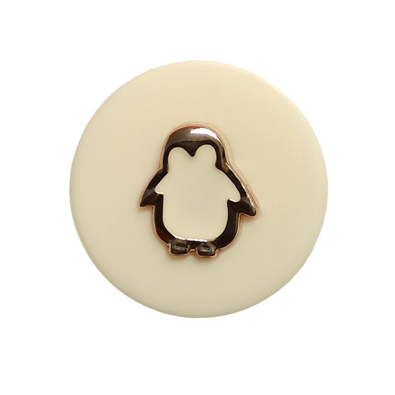 Xiaoxiang Cute Wind Penguin Button Sweater Suit Jacket Decorative Button Knitted Cardigan Leather Coat Button