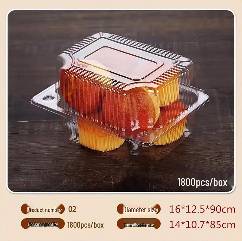 Экологичная прозрачная кондитерская коробка - Круглая голова кошки и прямоугольный дизайн для торта