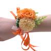 Wrist Flower Non-Fading Multi-color Decorate Elegant Bride Groom Fake Wrist Corsage for Party