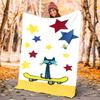 pete the cat Flannel Blanket Soft Warm All-Season Throw, Design for Camping, Car Travel, Hiking Sofa, Bed, Office Perfect Gift for Parties