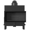 KRATKI FLOKI L Right Fireplace Insert 12 kW Ø200 Black Set for Installation