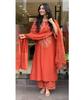 Женский дизайнерский хлопковый set Kurta Pant Dupatta с принтом Bhandej Индийский Болливуд Вечерний нарядный Kurti