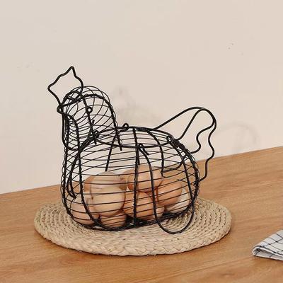 Корзина для хранения яиц Iron Art, держатель для яиц в форме курицы, контейнер для овощей и фруктов, органайзер, стойка, корзина