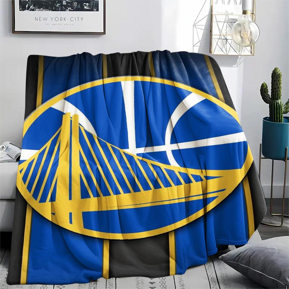 1Pc Golden State Warriors Print Flannel Blanket, High quality Comfortable for All Seasons, Home Decor, Warmth and Comfort, Perfect for Christmas GiftS