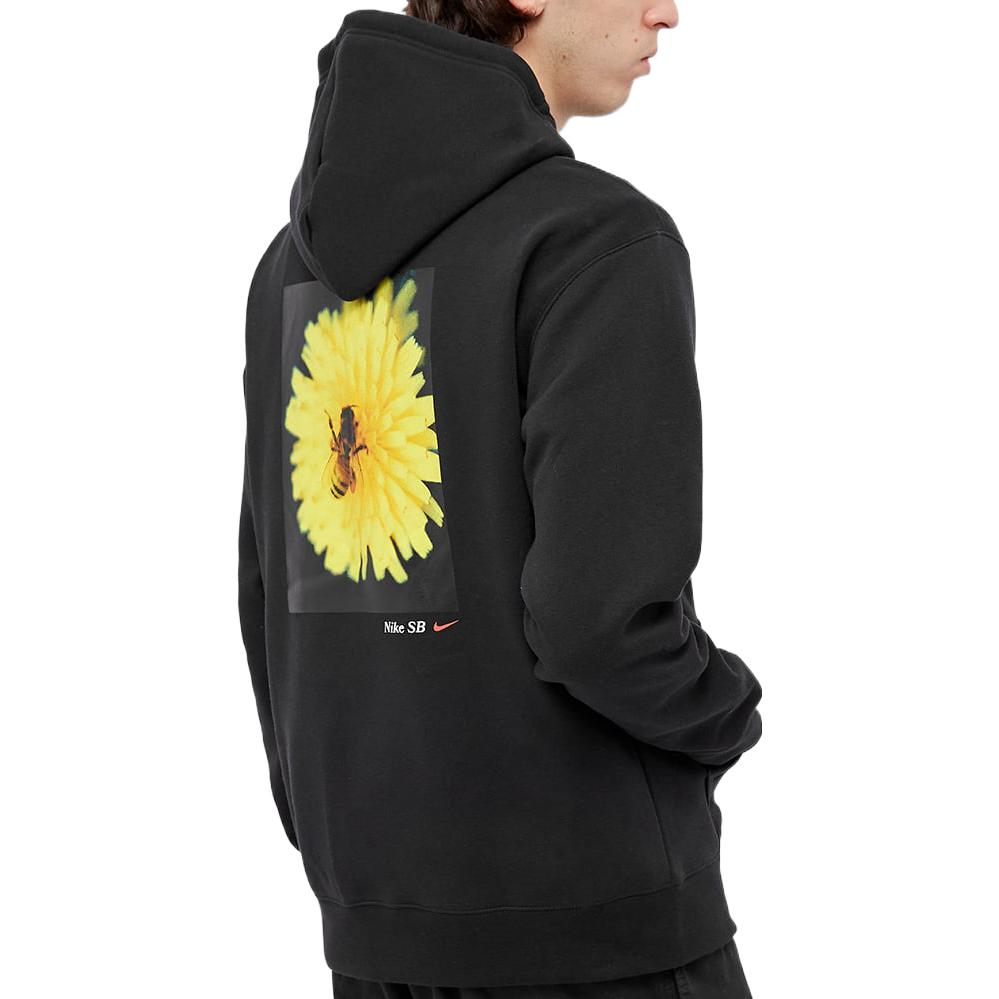 Nike Мужские толстовки с капюшоном и принтом логотипа, черные DD2093-010