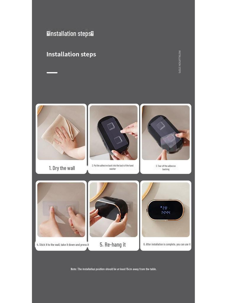 Настенный интеллектуальный дозатор пенного мыла с цифровым дисплеем