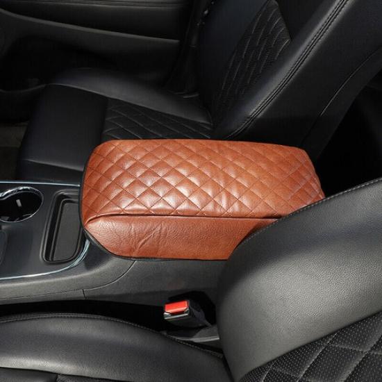 Center Console Armrest Cover Pad Accessories For Jeep Grand Cherokee 11-20 Brown