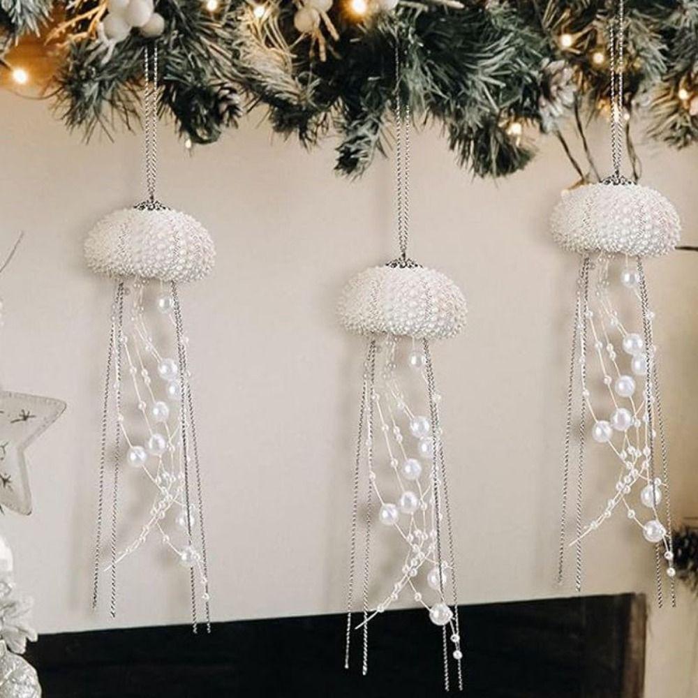 Exquisite Jellyfish Prism Pendant DIY Sunlight Capture Collector Sea Shell Wind Chimes Wedding