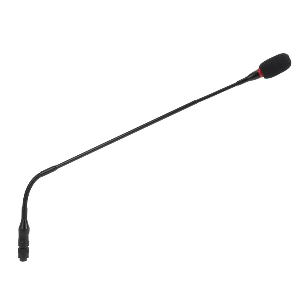 Gooseneck Microphone 59CM 4 Holes Aluminum Alloy Flexible Condenser Mic for Meetings Video