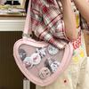 Heart-Shaped Lolita JK Uniform Crossbody Bag – Cute, Small Capacity for Girls