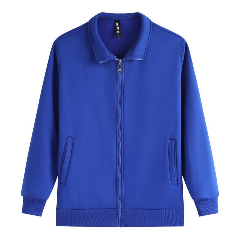 Autumn and Winter Fleece Stand Collar Long Sleeved Sweatshirt,Couple Tshirt, Casual and Comfortable, Solid Color, Versatile, Unisex, Thick and Warm