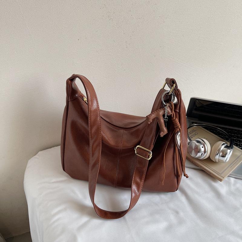 Сумка большой вместимости Ретро и стильная сумка-тоут для поездок Мягкая кожа Сумка через плечо