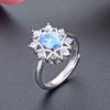 Lindon Classic 925 Sterling Silver Zircon Ring Ladies Jewelry Wedding Promise Party Gift