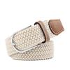 Ремень из искусственной кожи с пряжкой из плетеной ткани, эластичный пояс, классические холщовые ремни