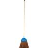 Sangyo Garden Broom, PP Synthetic Fiber, Long Handle, Large, Steel Handle, Wood Grain Finish, Made In Japan, Width 25cm X Length 128cm, Produ
