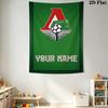 Name Custom FC Lokomotiv Moscow Wall Tapestry Aesthetic Wall Hanging Printed Fabric Blanket Decorative Tapestries for Bedroom Living Room Home Decor