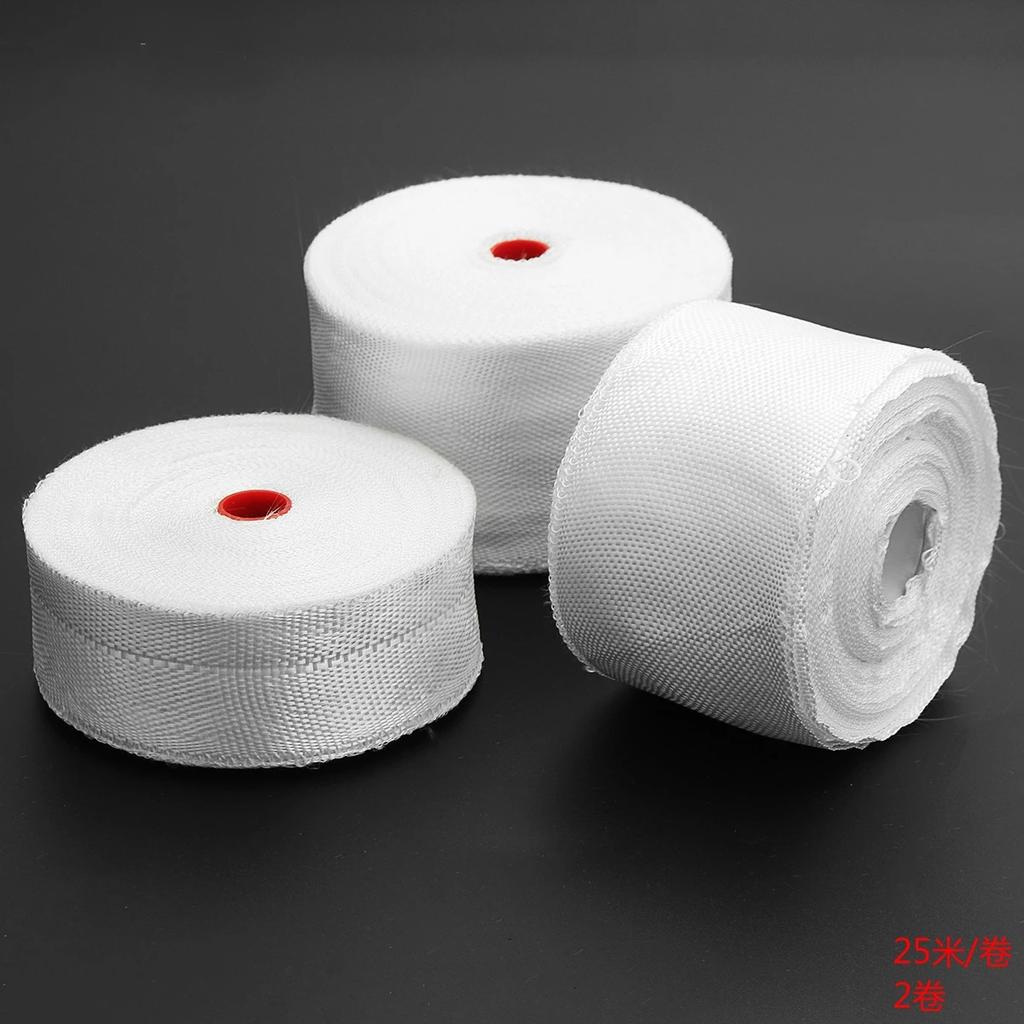 1 Rolls of White Fiberglass Cloth Tape, Fiberglass Plain Weave Seams, High Strength, High Temperature Resistance
