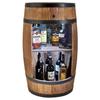 Casier À Vin - Creative Cooper - Tonneau En Bois Avec LED - Pin, Casier À Alcool, 80x50 Cm, Wengé