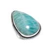 Кольцо из серебра 925 пробы с драгоценным камнем амазонит, размер 7