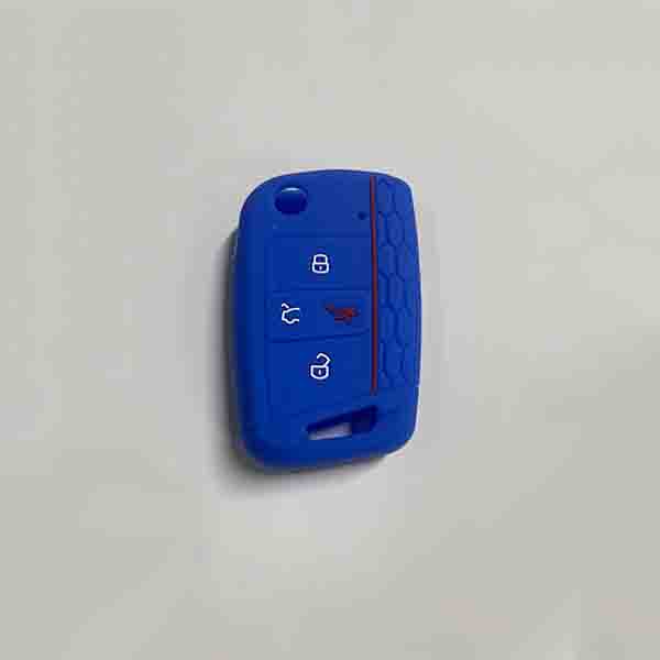 Силиконовый чехол для ключей с 3 кнопками, чехол-брелок для VW Golf 7 Mk7, аксессуары для защиты ключей автомобиля