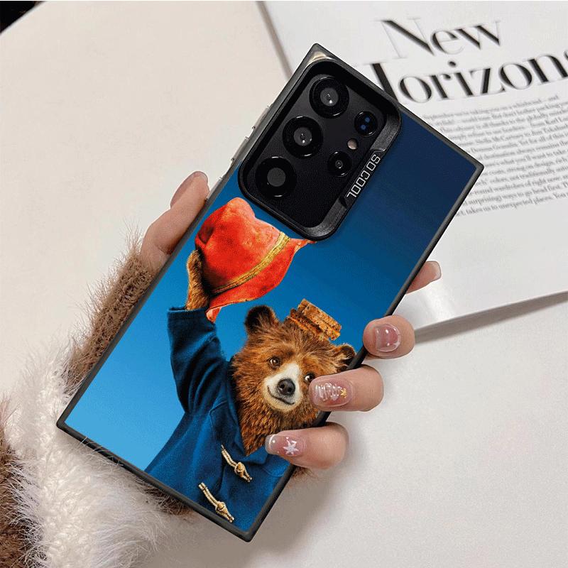 Cute P-PaddingtonS Bear Shockproof Phone Case for Samsung Galaxy S26 Edge S25 Ultra S24 FE S23 Plus S21 Cover Anti Fall Fundas