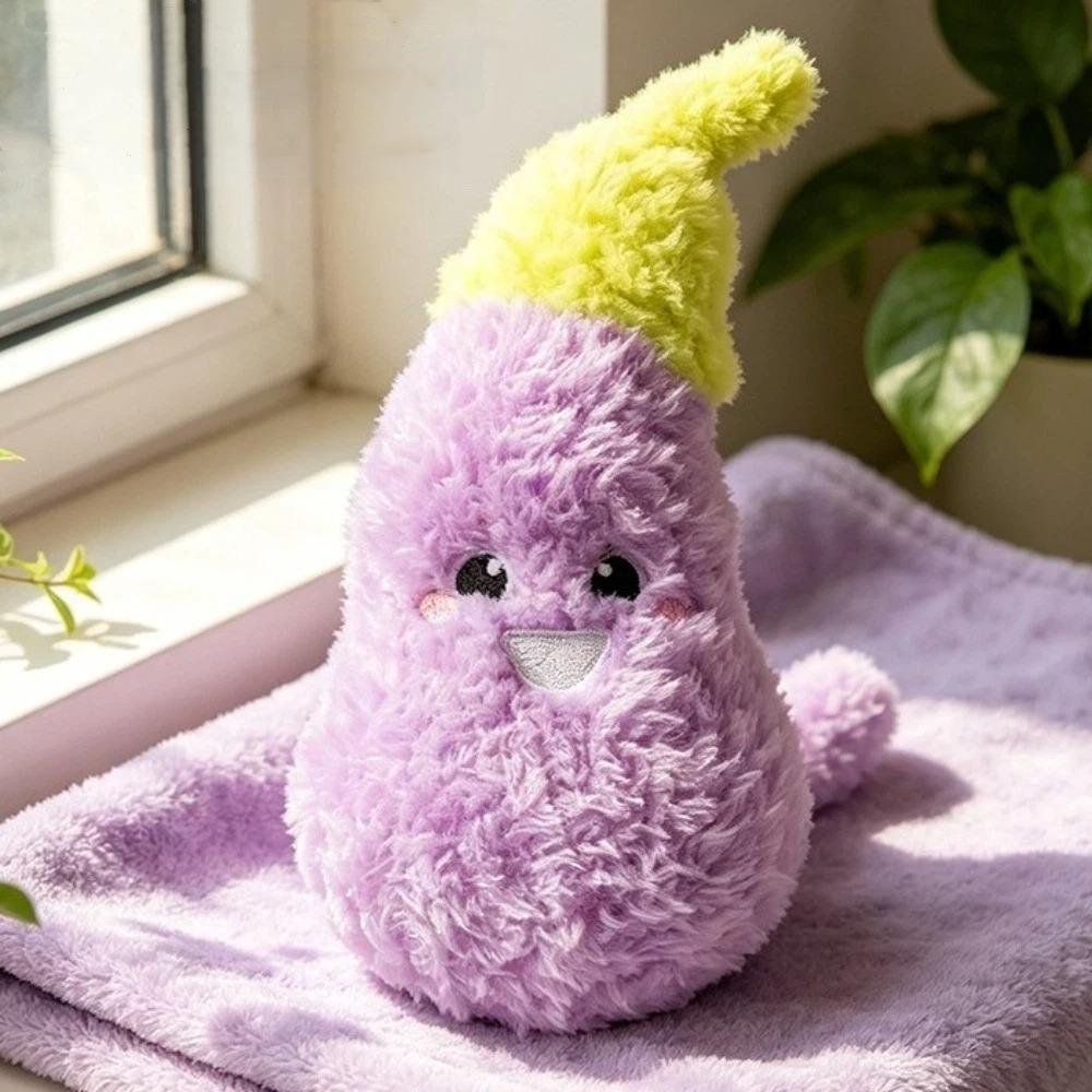 Eggplant Shaped Squeaky Dog Toys Adorable Interactive Cat Toys Cat Teaser Toy Entertainment