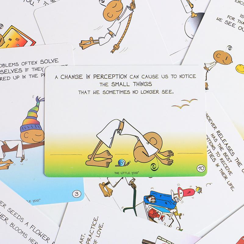 The Little Yogi Happy Notes Oracle A 40 Cards Fate Divination Deck Card Game Fortune Telling Game For Family Party Board Game