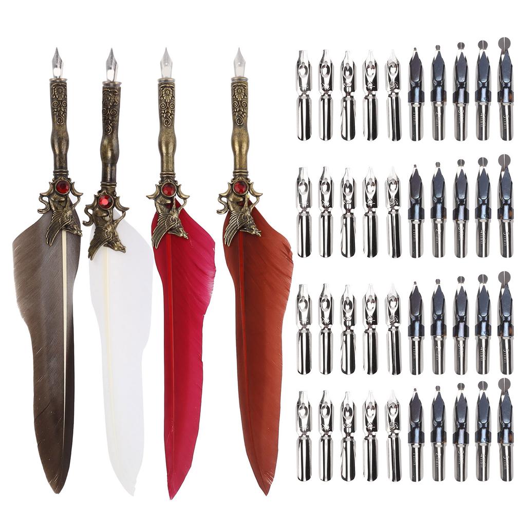 Ручка Craft Ретро Резной Карандаш Из Нержавеющей Стали Для Украшения Подарочного Стола