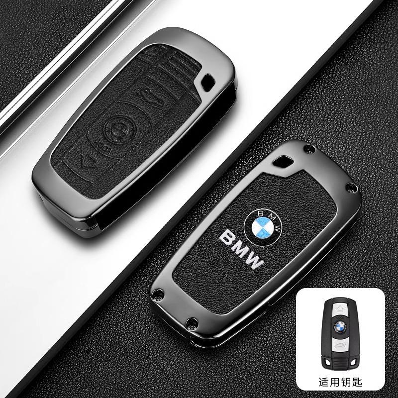 BBKT7 Чехол-футляр из цинкового сплава и кожи для умного ключа автомобиля BMW 1 3 5 7 Серии X1 X3 X4 X5 F10 F15 F16 F20 F30 F18 F25 M3 M4 E34 Наклейка