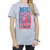 DC Comics Womens/Ladies Justice League Movie Team Flag Cotton Boyfriend T-Shirt