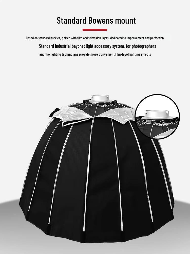 All-Metal Quick Release Deep Parabolic Softbox with Bowens Mount - 70cm, 90cm, 120cm for Live Streaming