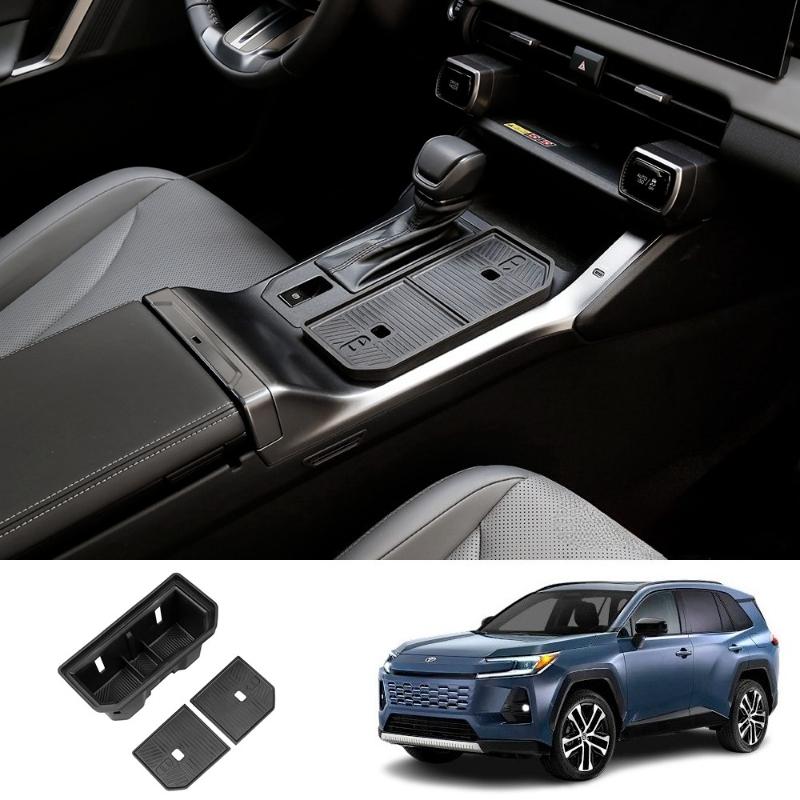 For Toyota Rav4 2026 ABS Black Car Central Control Water Cup Frame Cover Trim Interior Car Accessories LHD