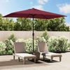 VidaXL Outdoor Parasol with Metal Pole, Patio Sunshade, Sun Shelter, Beach Parasol Garden Terrace Balcony, 44503