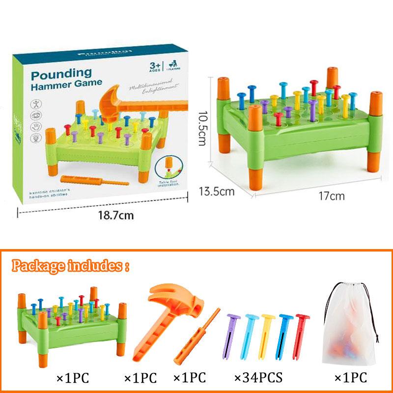 Монтессори Игры с гвоздями и шурупами Игрушки для развития мелкой моторики Сенсорное обучение Распознавание цветов Набор Обучающие игрушки для детей с аутизмом
