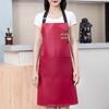 Кухонный фартук для шеф-повара, прочные швы, регулируемый шейный ремень, водонепроницаемый, с большим передним карманом, сверхпрочный фартук для барбекю