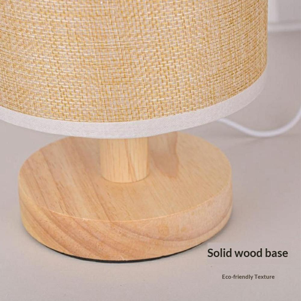 Warm Light Table Lamp Vintage Pleated Bedside Light USB Powered Decorative Lamp for Bedroom Creative Gift