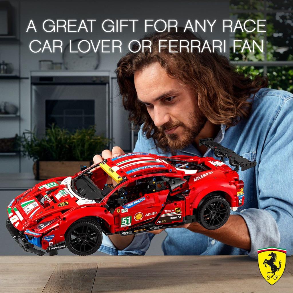 LEGO Technic Ferrari 488 GTE AF Corse 42125 Игрушечный блок Подарочный STEM Образовательный автомобиль Автомобиль Мальчики Взрослые #51