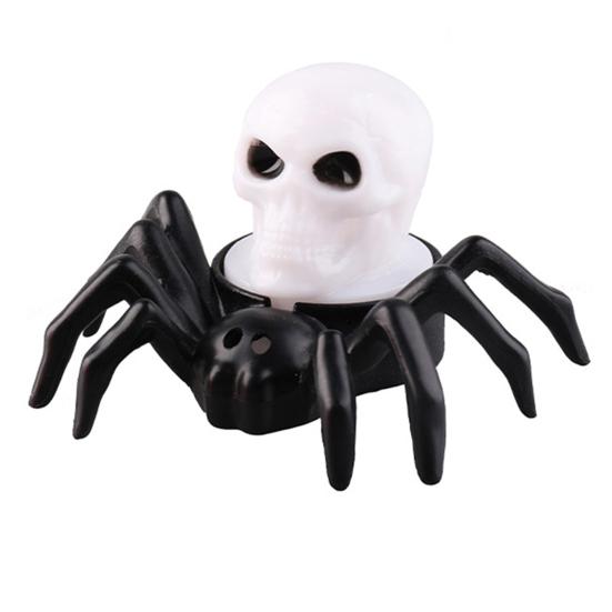 Светодиодный ночник в виде паука, настенная настольная лампа с изображением паука, мини-лампочка с жуткой атмосферой на Хэллоуин