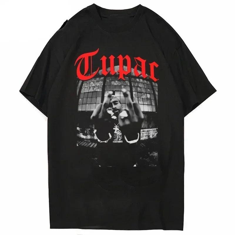 Women's T-shirt Rapper Tupac Tops Hip Hop Setwear