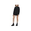 Under Armour Solid Color Cotton Knit Stand Collar Training Sports Hoodie Women Hoodies Black 1379496-001