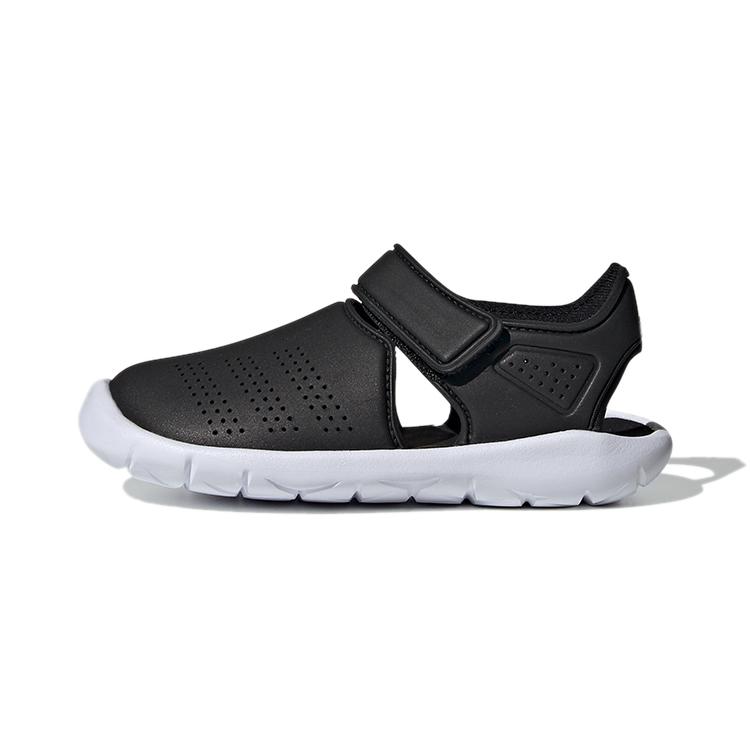 adidas Fortaswim Сандалии детские полосатые Черно-белые Для детей 3-7 лет FW6048
