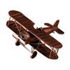 Украшения для самолетов Модель самолета Отличная сувенирная скульптура Литой металлический самолет Железный биплан