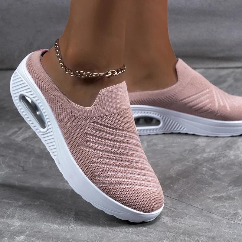 MAEDEF Женские повседневные кроссовки Слипоны Мягкие Удобные Дышащие Туфли на платформе Женская мода Универсальная обувь для ходьбы Женская обувь