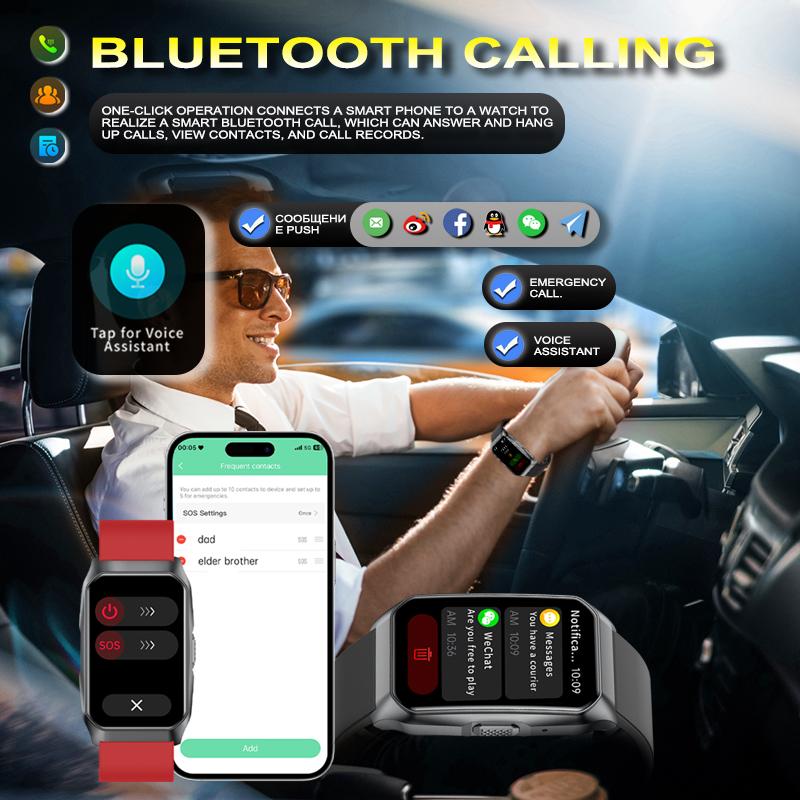 SACOSDING Smart Watch Men 1.57 Inch Blood Pressure Blood Oxygen Health Monitoring Bluetooth Wireless Calling IP68 Waterproof SmartWatch Women 2025