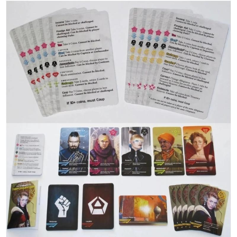 Английская версия COUP переворот восстание головоломка настольная игра настольная игра карточные игрушки досуг шахматы карточная игра