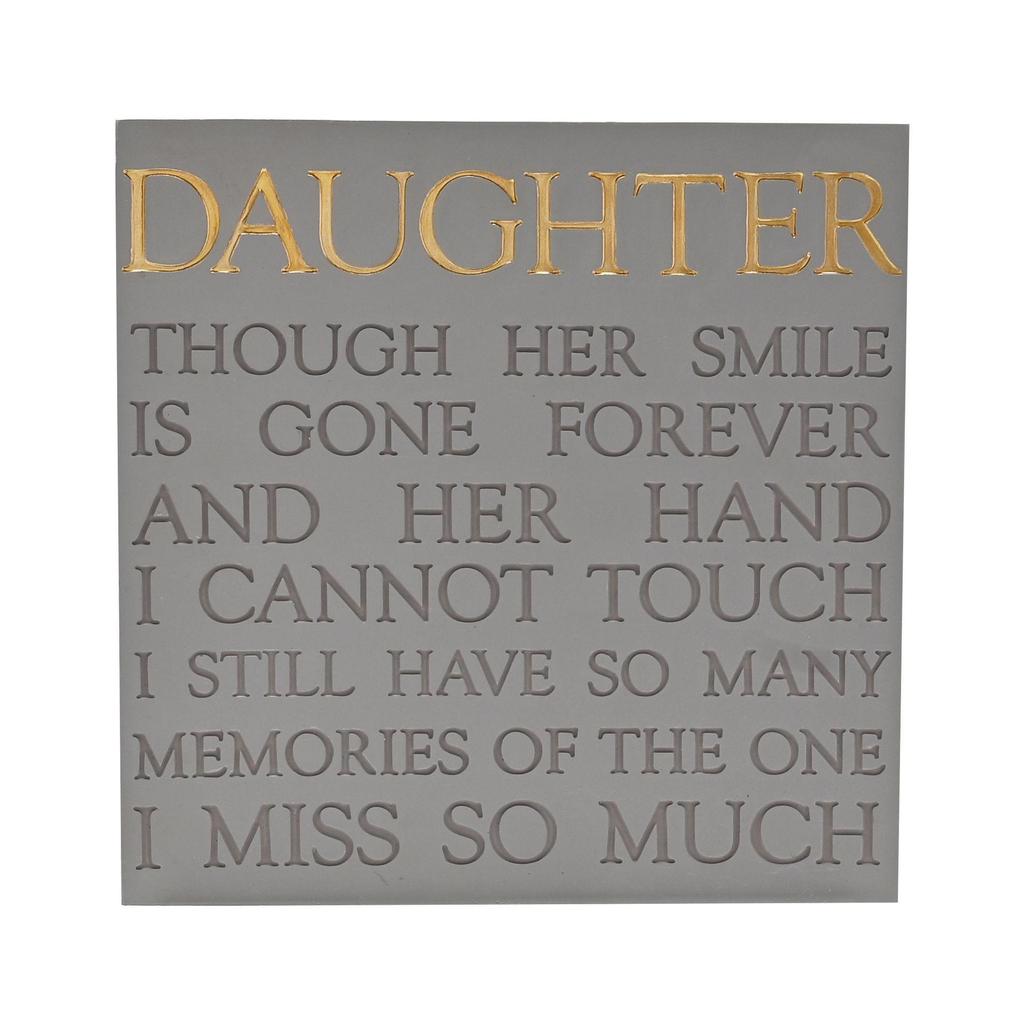 Thoughts of You Memorial Square Plaque - Daughter