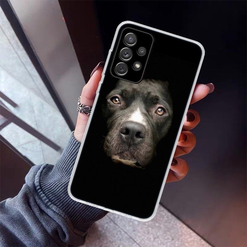 Pit Bull Lovely Dog Pitbull Phone Case For Samsung Galaxy A17 A57 A37 A16 A26 A36 A56 A15 A25 A35 A55 A14 A13 A54 A53 A34 A24 A3